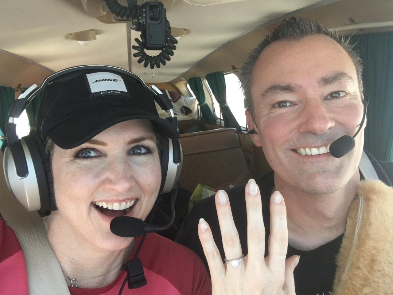 Midflight proposal — she said yes